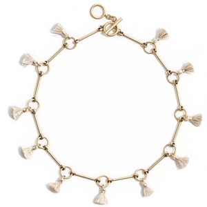 Madewell Tassel Chain Link Choker Gold Necklace